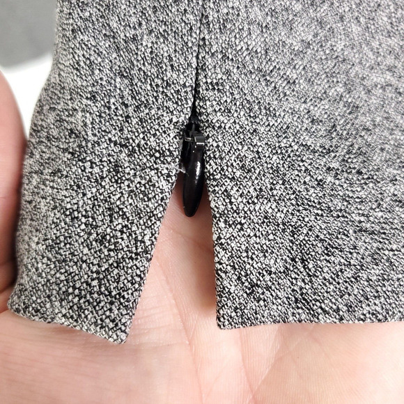 Ann Taylor Pants Womens 4 Marled Gray Career Office Capsule Tapered Zip Ankle - Picture 4 of 10